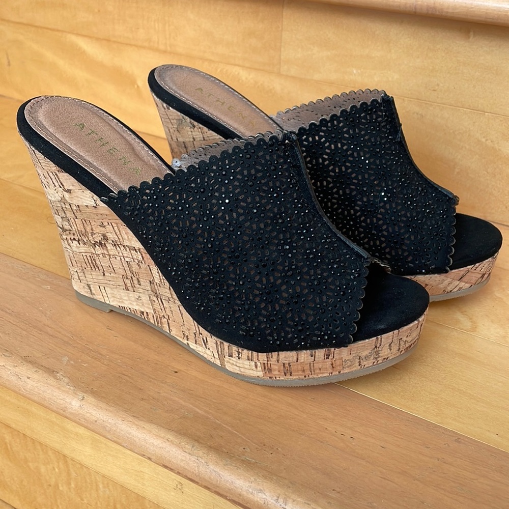 Athena Alexander 4” Wedge Slide Heels